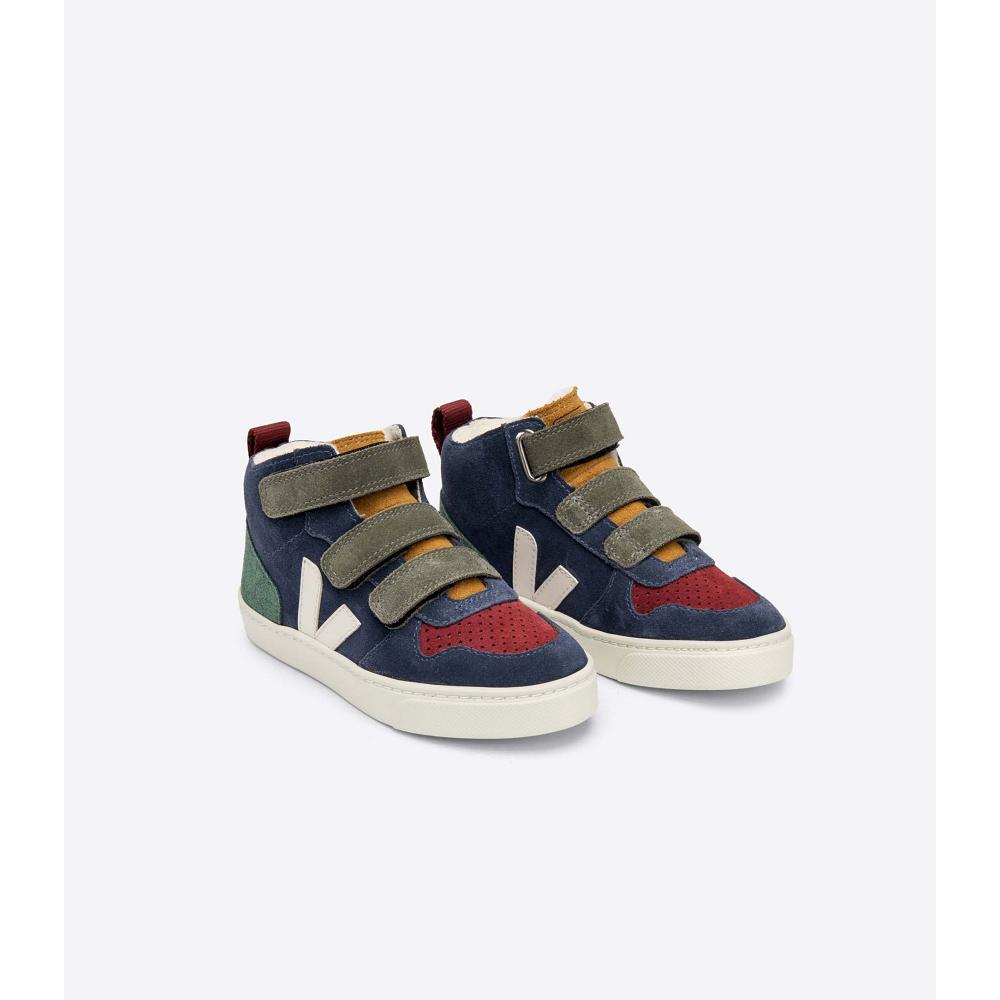 Veja V-10 MID FURED SUEDE Schoenen Kinderen Blauw | BE 760UZG